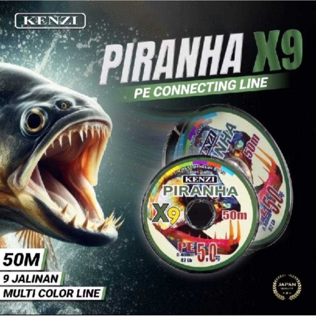 SENAR PE KENZI PIRANHA x9 50meter