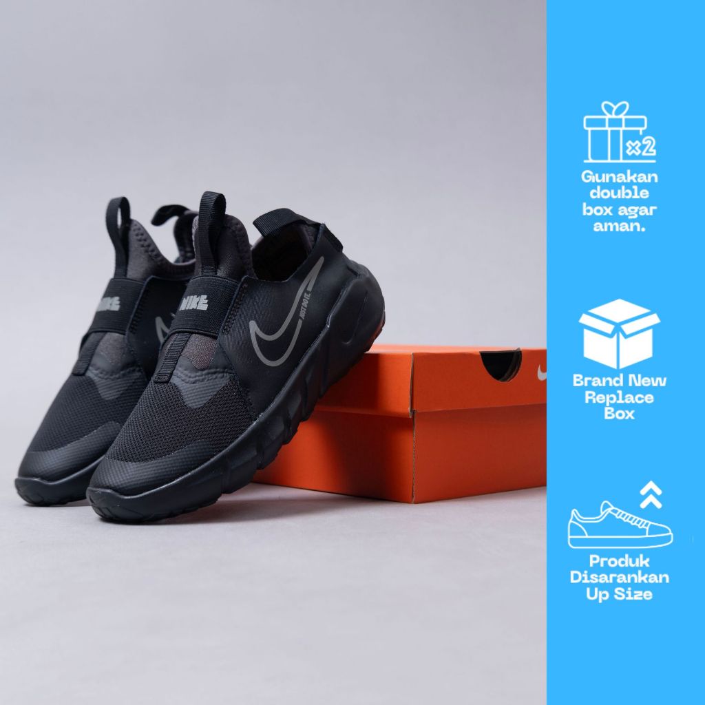 Sepatu Anak / Sepatu Kids / Nike Flex Runner 2 - Black Pewter