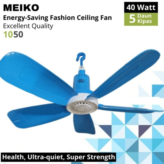 Kipas Angin Gantung Meiko MK-1050 40watt / Ceiling Fan Meiko MK 1050 40w / Helifan Meiko / Profan