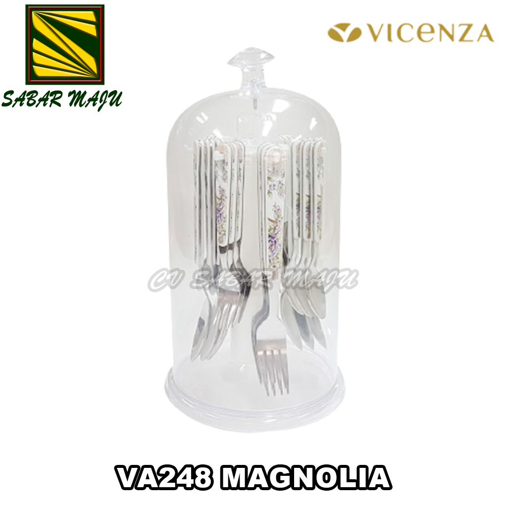 Vicenza Sendok Set Sendok Makan  Motif Vicenza V248 Sendok Dan Garpu Vicenza Spoon & Fork Magnolia