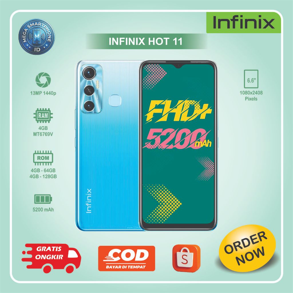Infinix HOT 11 | HP Second batangan