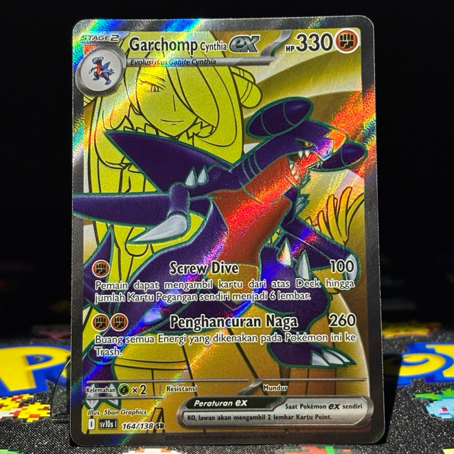 Garchomp Cynthia Ex #164 SR SV10S Kartu Pokemon TCG Indonesia
