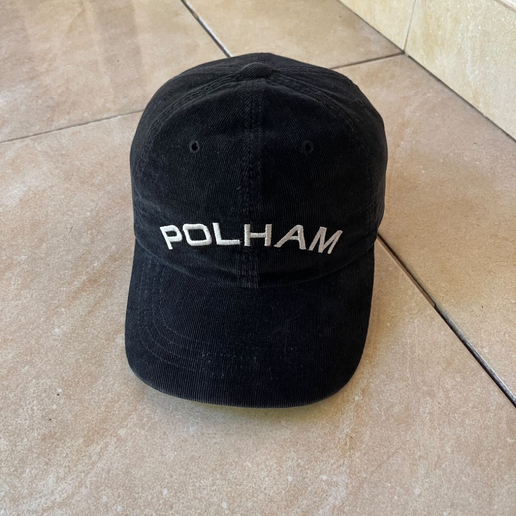 topi polham Corduroy hitam pekat