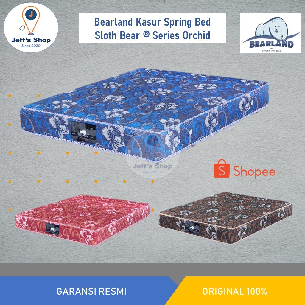 Bearland Kasur / Matras Spring Bed Sloth Bear Series Orchid