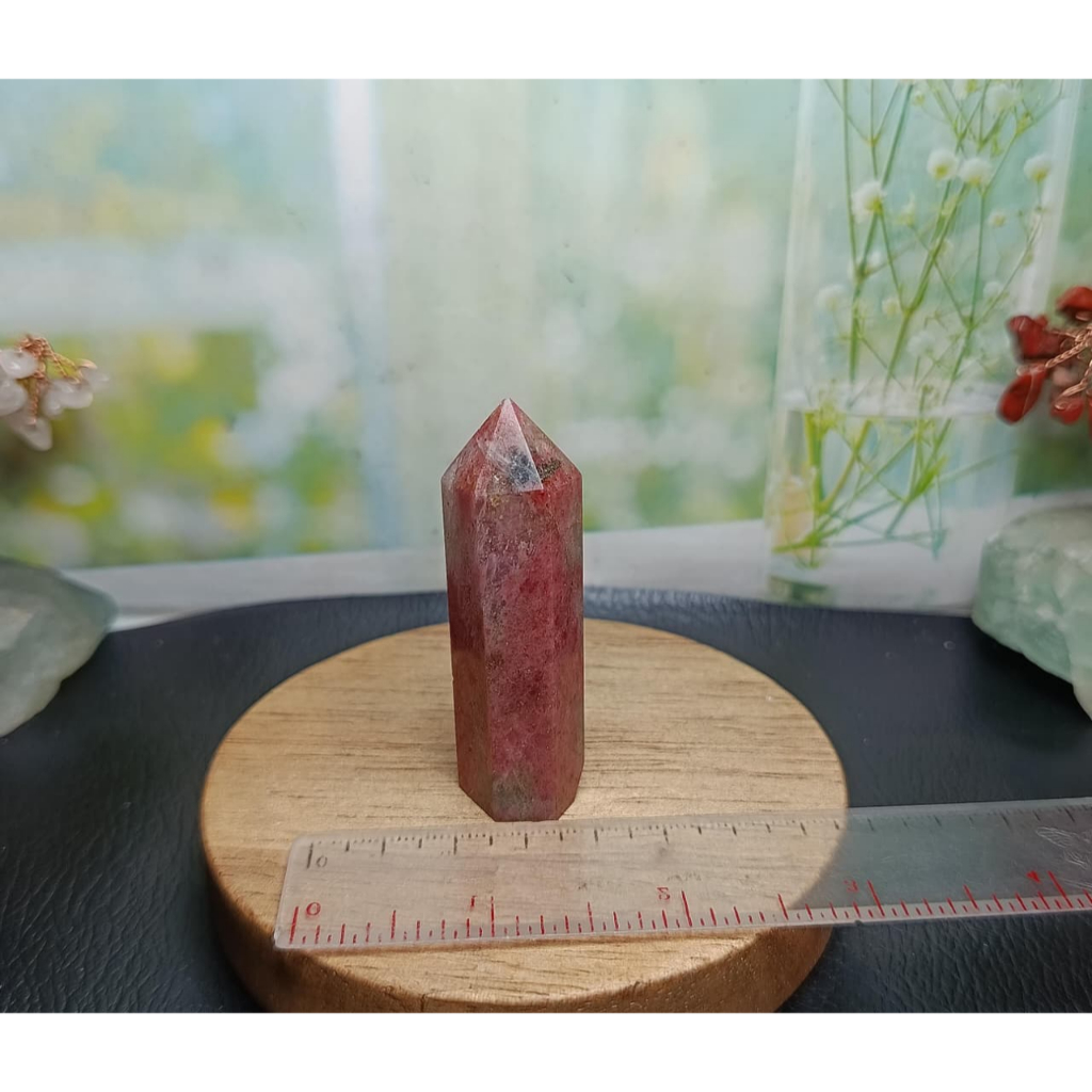 Batu Natural Tower Pink Rhodonite (1) Asli Batu Alam