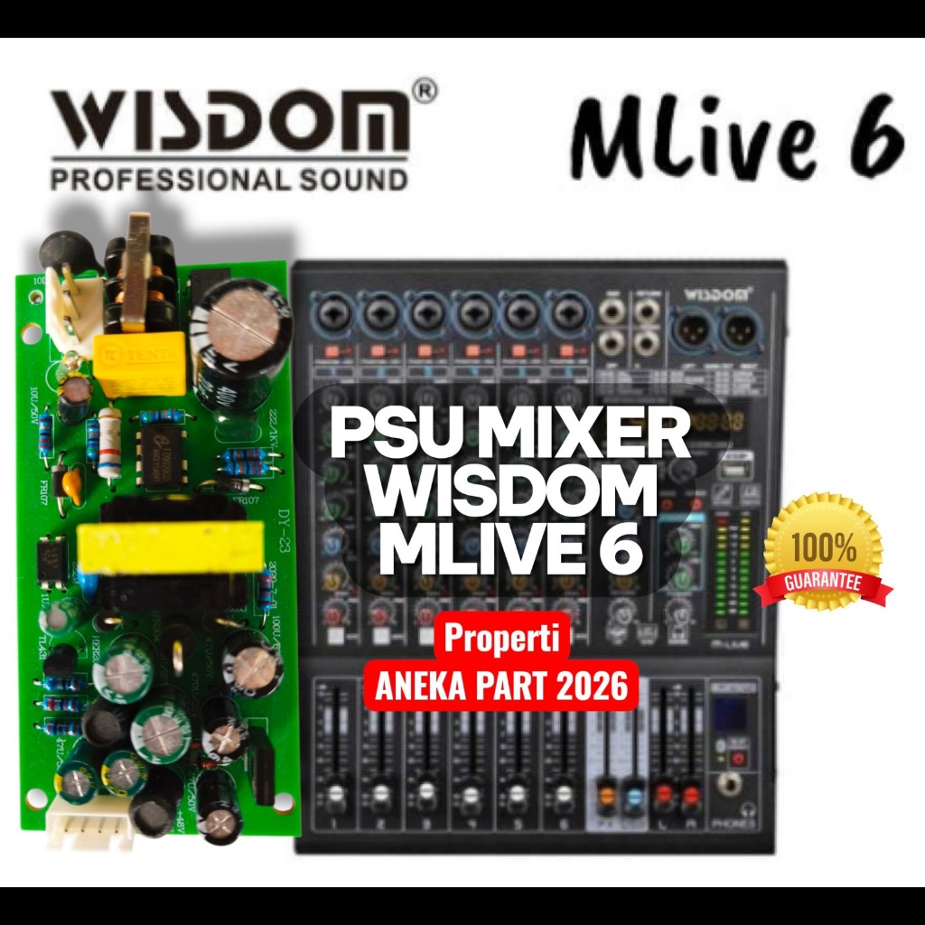 POWER SUPPLY MIXER WISDOM M-LIVE 6 PSU AUDIO MIXER WISDOM M LIVE 6 MLIVE6 M-LIVE6 M LIVE6