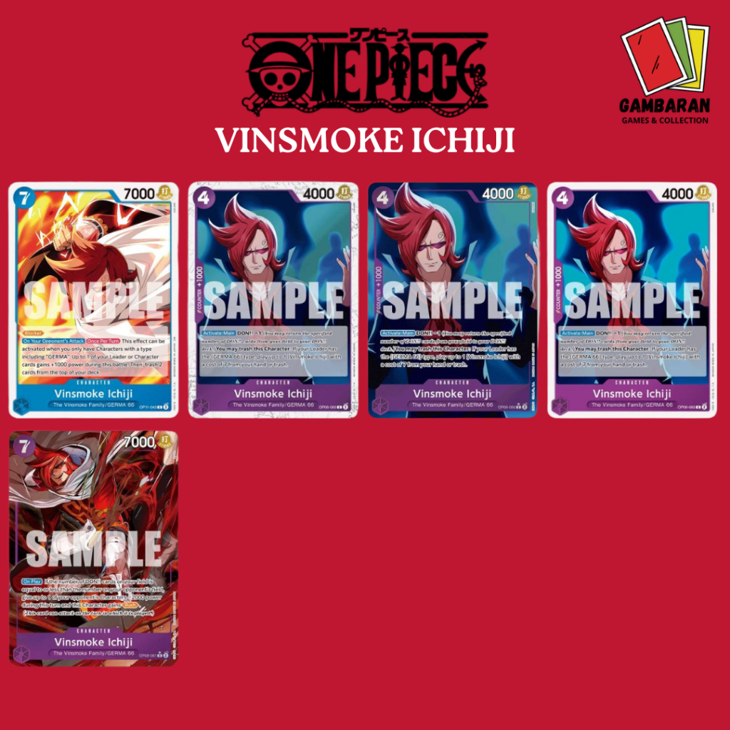 Vinsmoke Ichiji  Kartu Koleksi One Piece China Japan TCG CCG