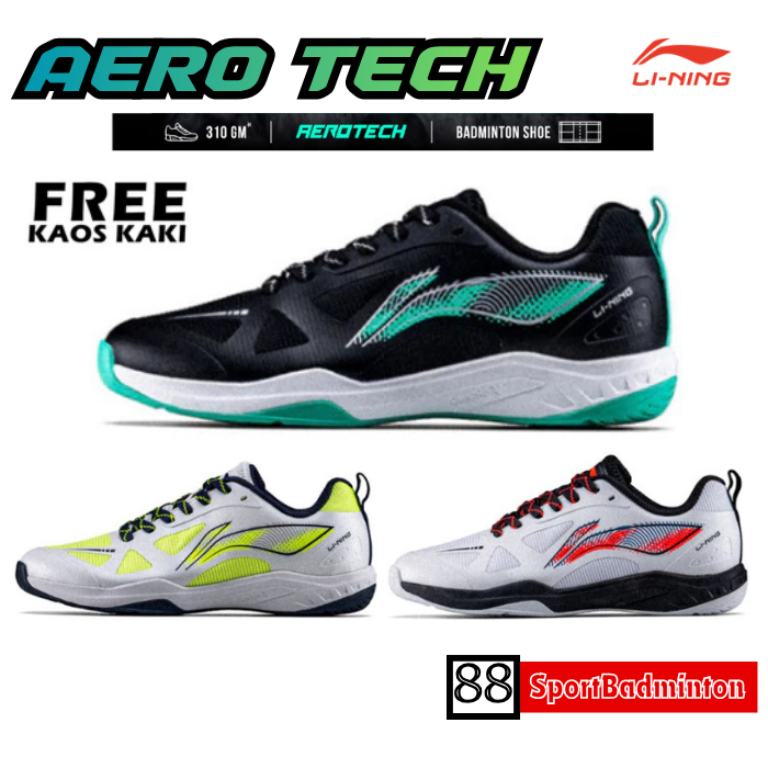 LINING AERO TECH AYTW023 Badminton Shoes - Sepatu Badminton Original LINING