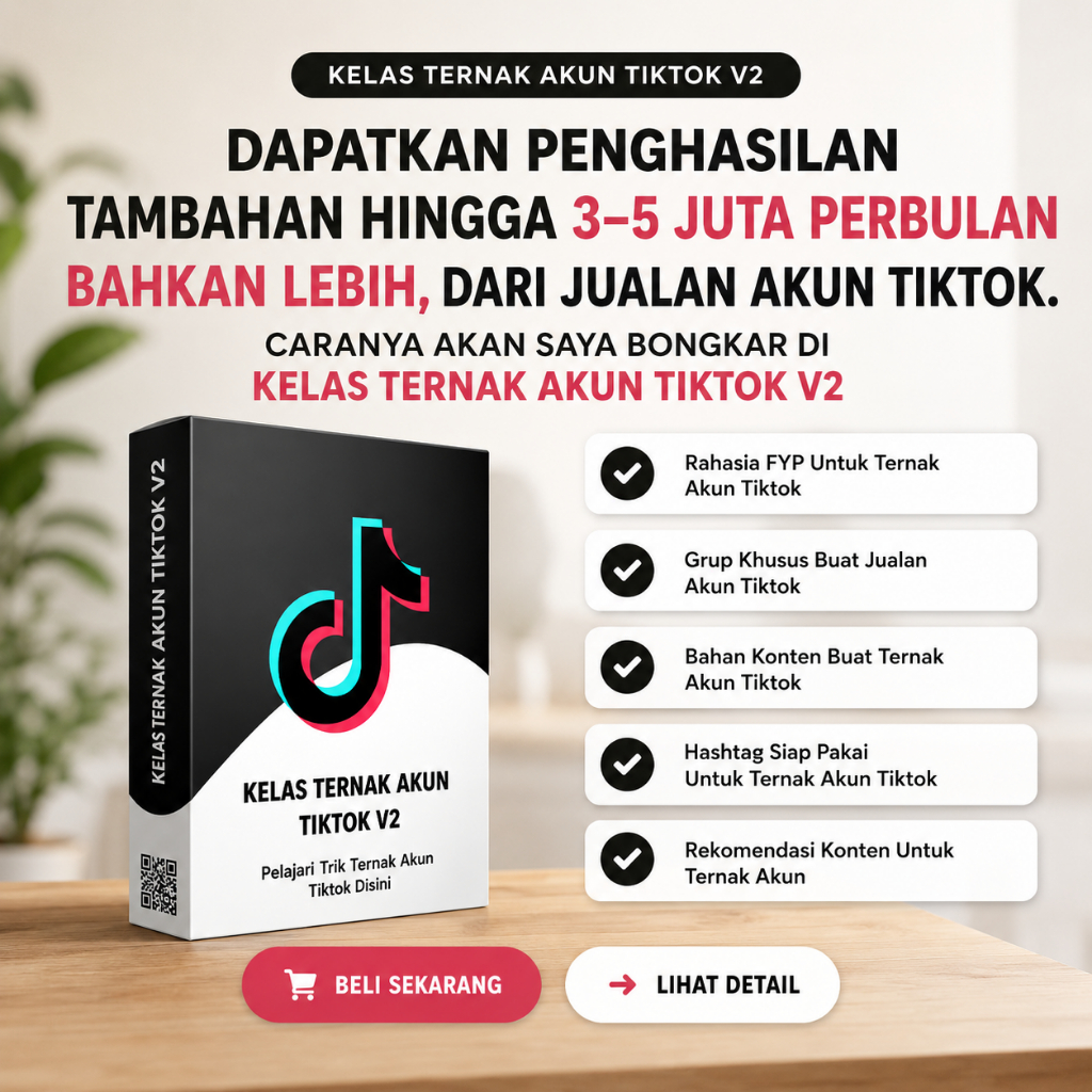 Kelas Rahasia FYP Ternak Akun Tiktok