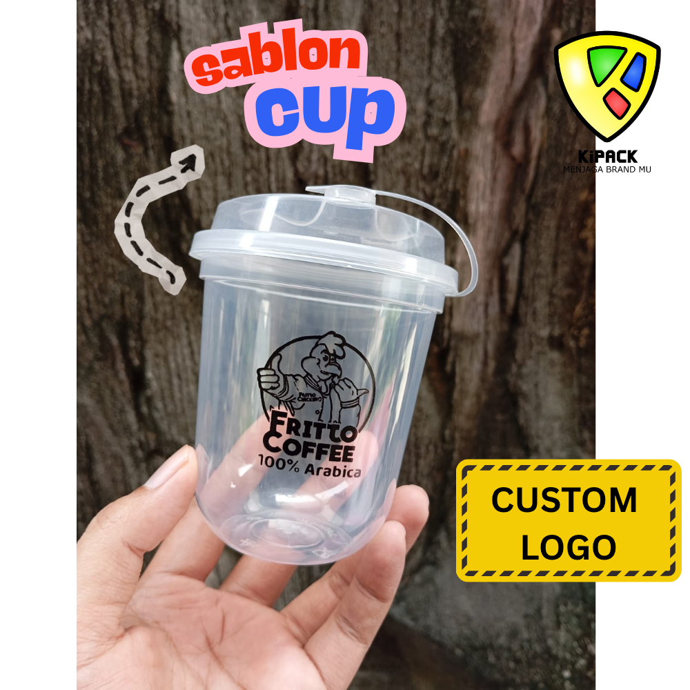 Sablon Cup 12 14 16 24 oz oval datar Injection  medan