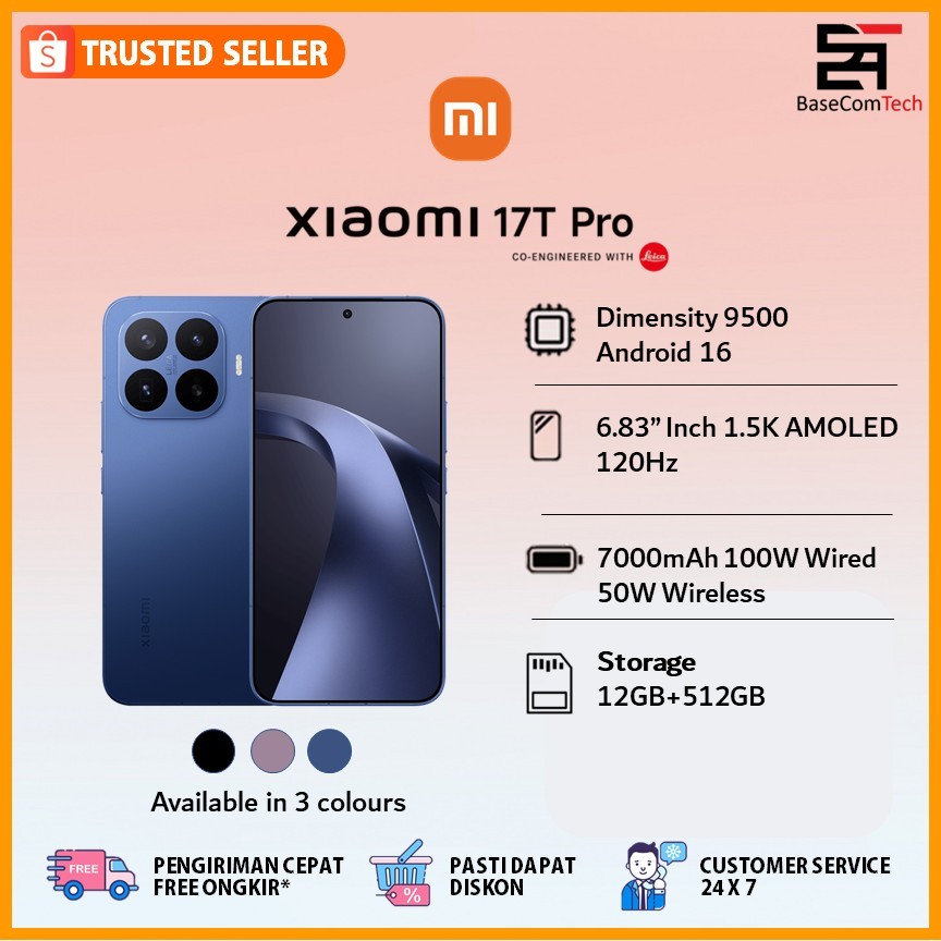 XIAOMI 17T PRO 12/512 Leica Camera 6.83 inch 1.5K 120Hz AMOLED Garansi Resmi