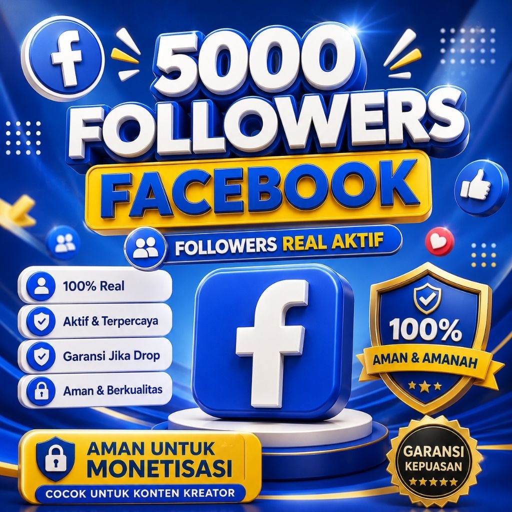 Followers Facebook Pengikut Facebook Akun Aktif Profil/Halaman Aman Monetisasi
