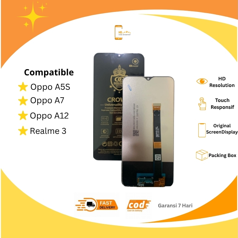 COD LCD TOUCHSCREEN REALME 3 COMPLETE/OPPO A5S / A7 /A12/ ORIGINAL FULLSET