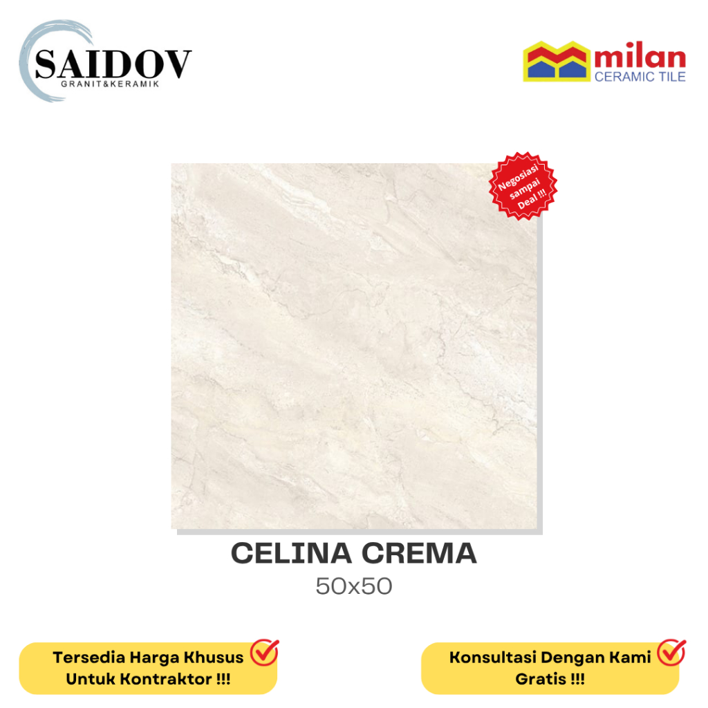 Milan - Celina Crema 50x50 (Polished)