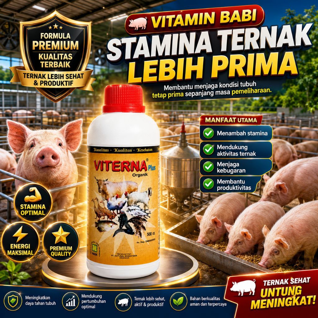 Vitamin Babi 500cc Nutrisi Ternak Babi Suplemen Pakan Babi Stamina Optimal Produktivitas