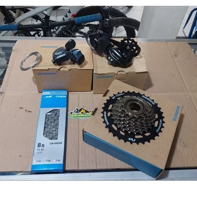 Mini groupset shimano 7 speed original cocok untuk federal minion sepeda lipat