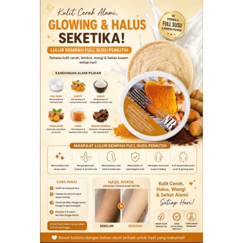 Lulur Rempah NR Susu Pemutih