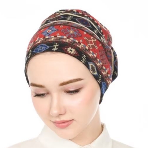 Kaloka turban beanie hijab kupluk topi kemo - Esha