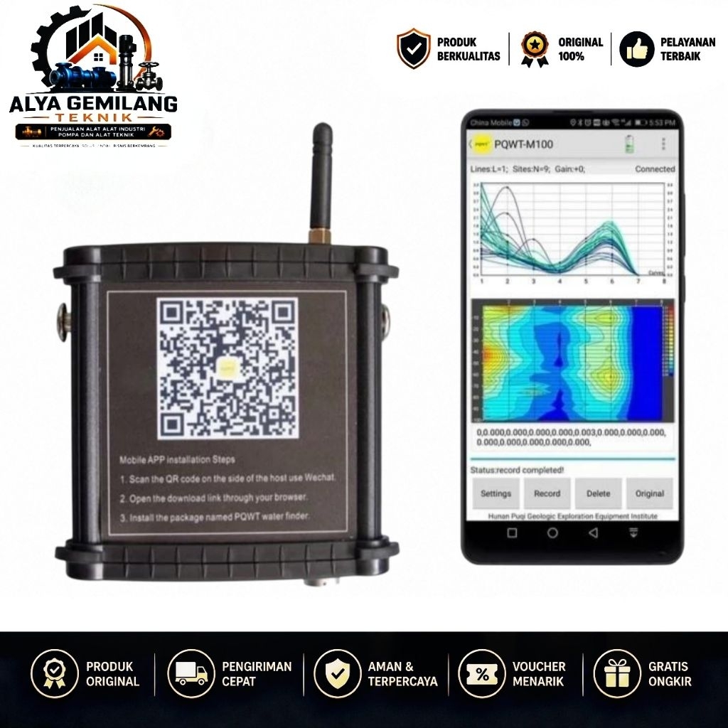 PQWT-M100 underground water detector 0-100m drilling find fresh water