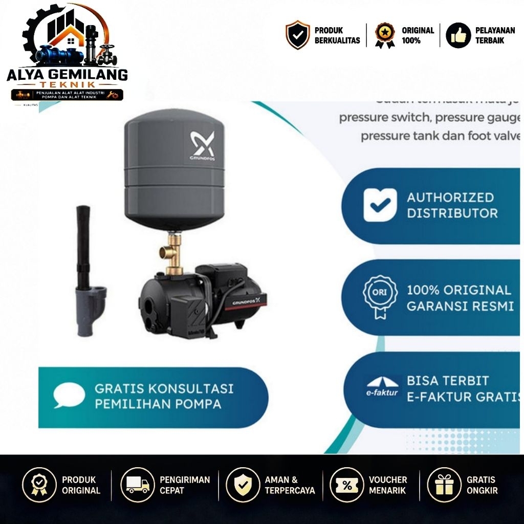 Mesin Pompa Air Jet Pump Grundfos JPD 4-47 PT-V