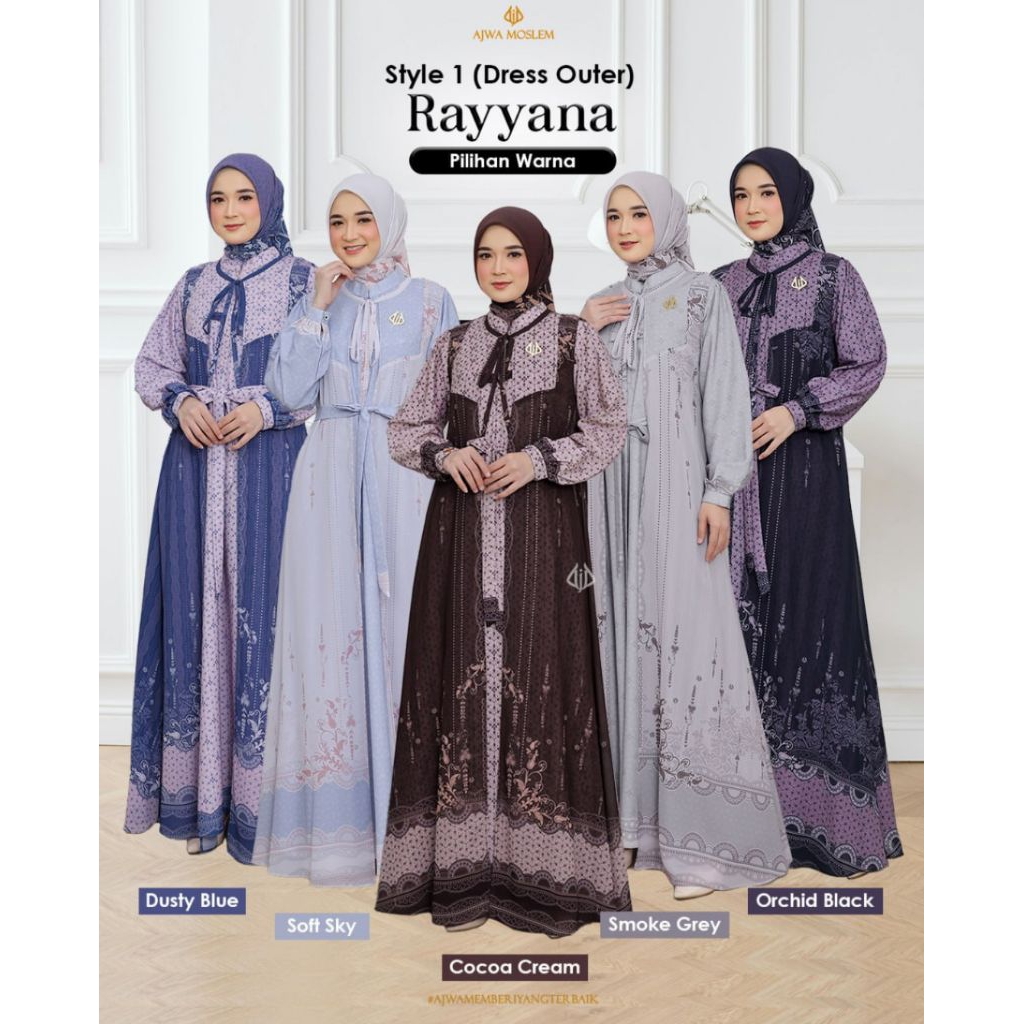 Rayyana dress by ajwa moslem pusat