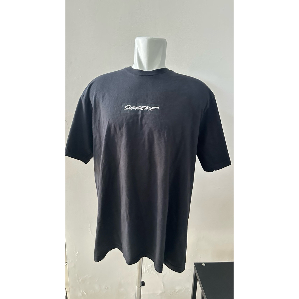 Kaos supreme futura box logo tee Black Second WAJIB VIDEO UNBOXING