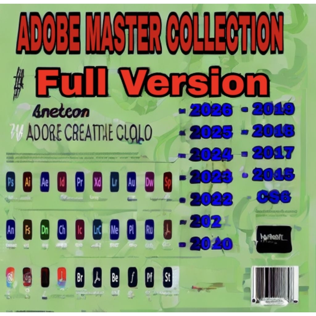 Adobe Master Collection 2026 - CS6 Lifetime Permanen Windows & Mac Os | Tersedia Versi 2026 / 2025 /