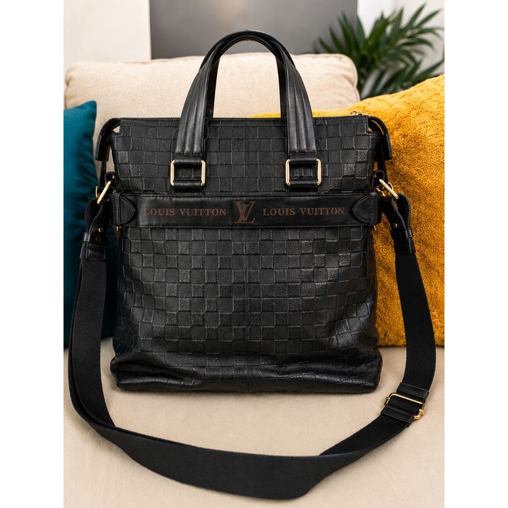 LV Damier Style Laptop Messenger Bag