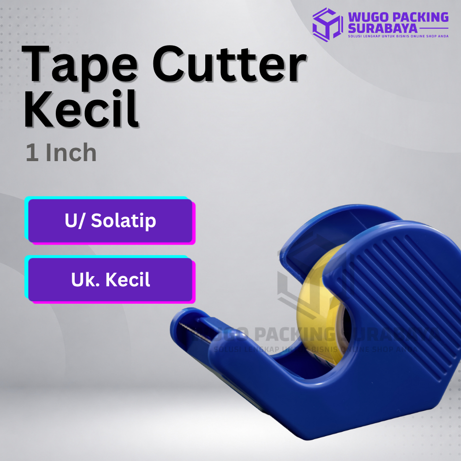 Tape Dispenser Alat Potong Isolasi 12mm Tempat Solatip Duduk Kecil