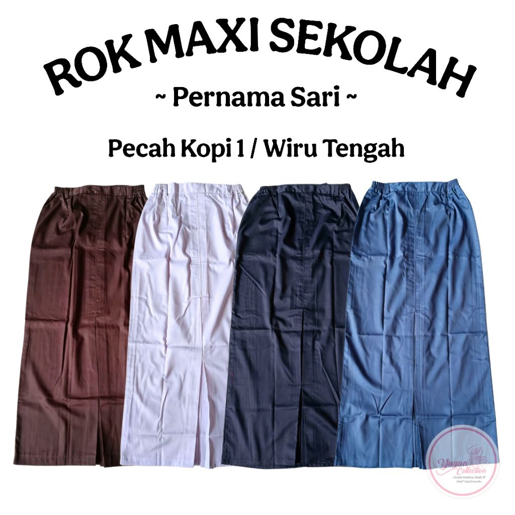 Rok Sekolah Span//Rok Maxi Sekolah//Rok Sekolah//Rok Span pecah kopi 1//Rok Span SMA SMK//Rok Abu Pr