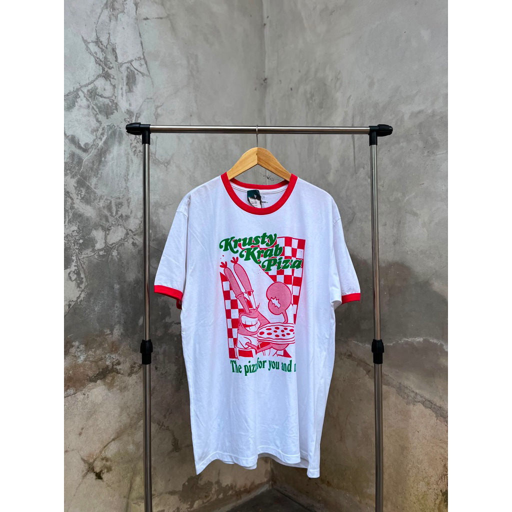 kaos ringer tee nickolodeon / preloved