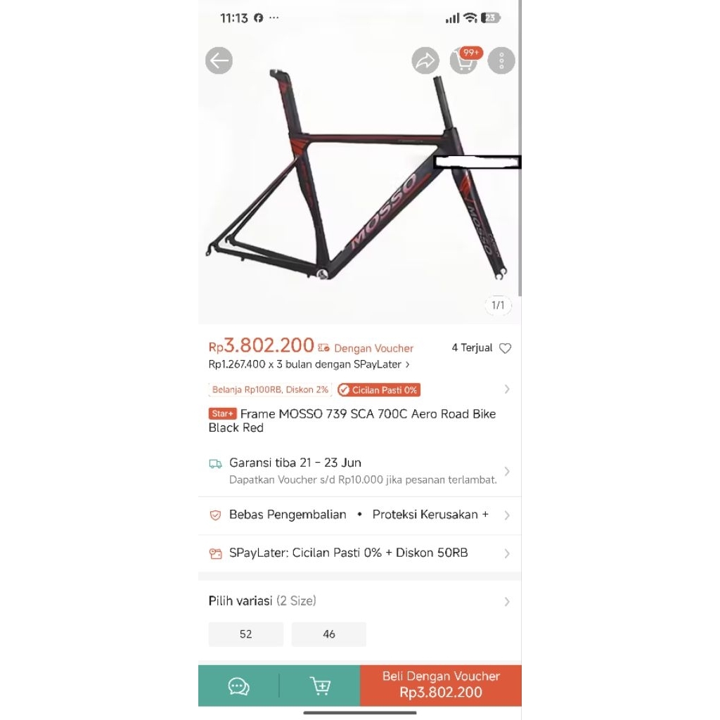 Roadbike mosso 739sca