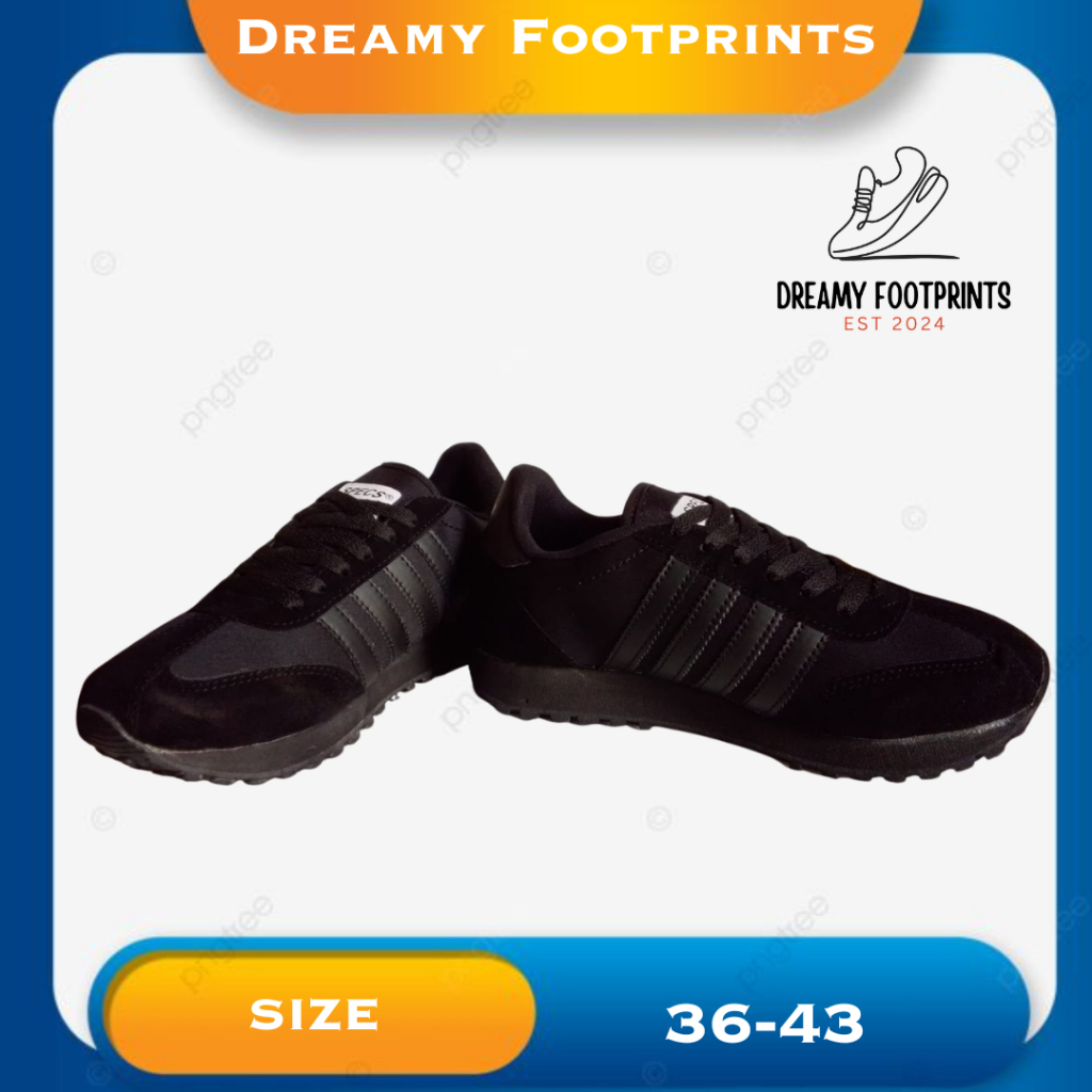 Sepatu Sneakers Pria Dan Wanita Sepatu Specs Hitam Polos Sepatu Pria
