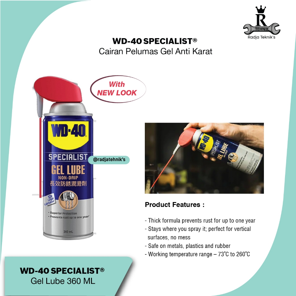 WD40 Specialist  Gel Lube 360 ML  WD40 Pelumas Multi Fungsi  Gel Lubricant Pelumas Mekanis Serbaguna