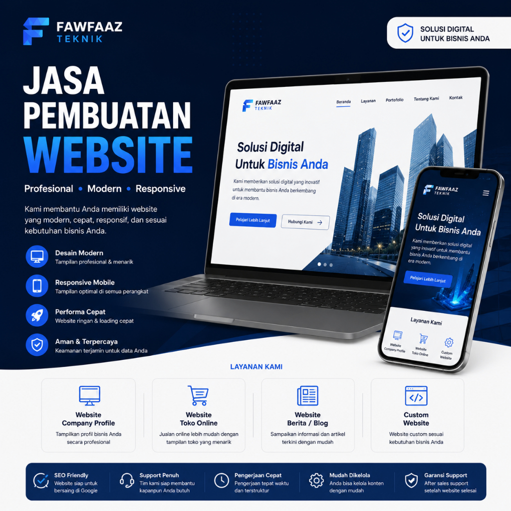 Jasa Pembuatan Website Profesional | Company Profile | Toko Online | Sekolah | Travel Umroh | Rental