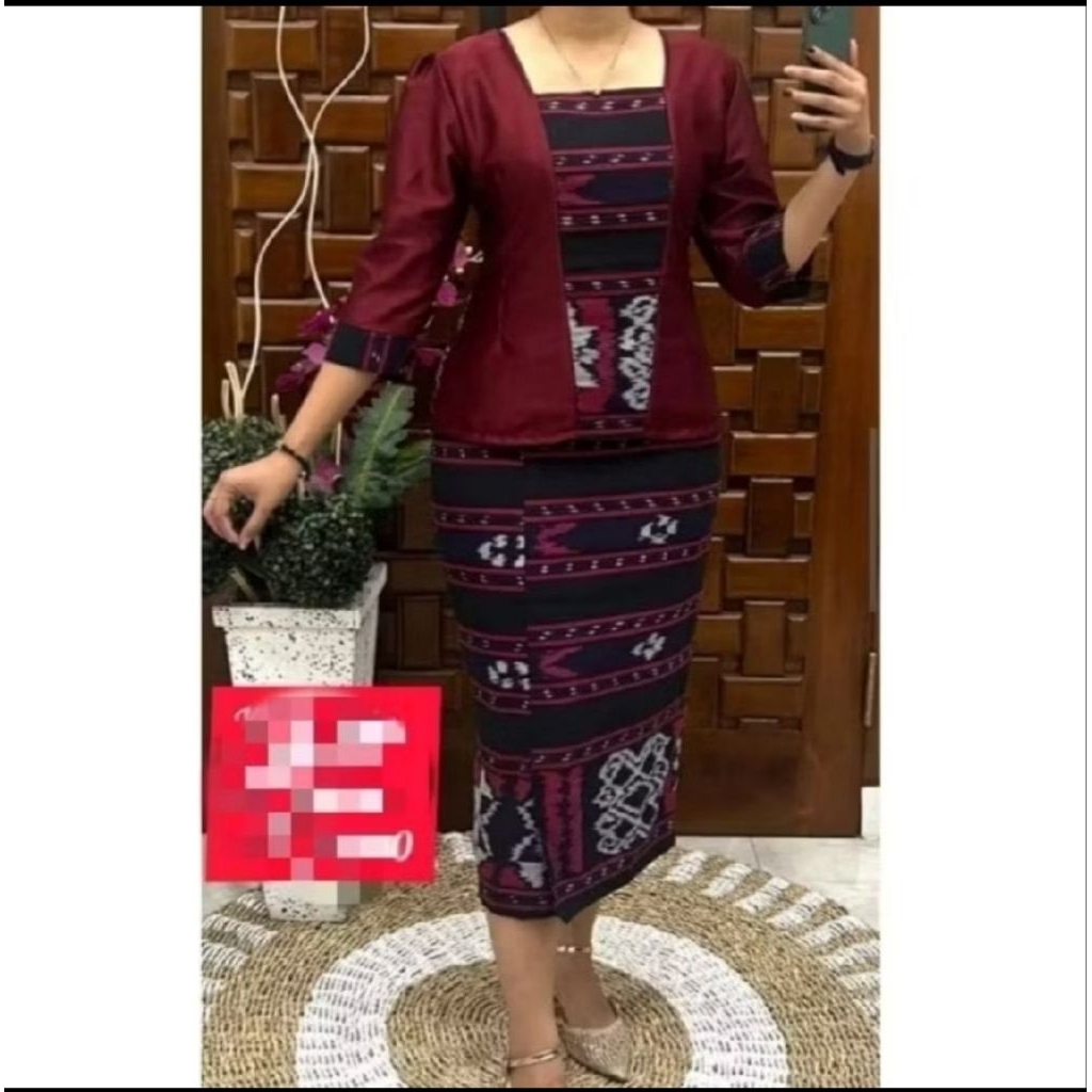 STELAN ROK BAJU TENUN BAJU SERAGAM BAJU GEREJA