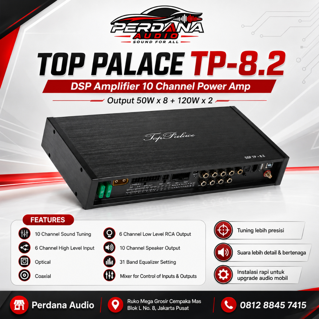 Processor DSP 10 Channel Top Palace TP 8.2 TP8.2 Sound Quality