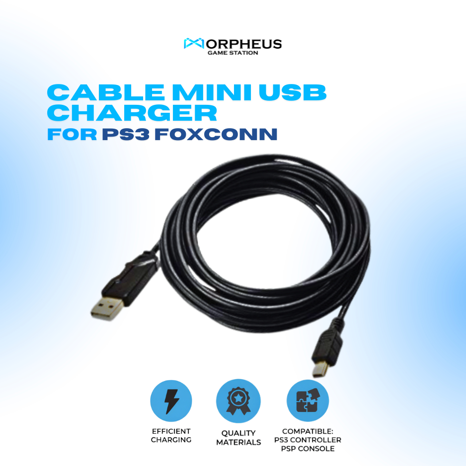 Charging Cable Foxconn USB Mini For PS3 Original | Kabel Charger Stik PS3 USB Mini Foxconn Original