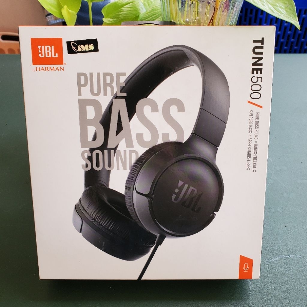 JBL Tune 500 Wired Kabel Pure Bass T500 Headphone With Mic Original Garansi Resmi IMS 1 Tahun - Hita