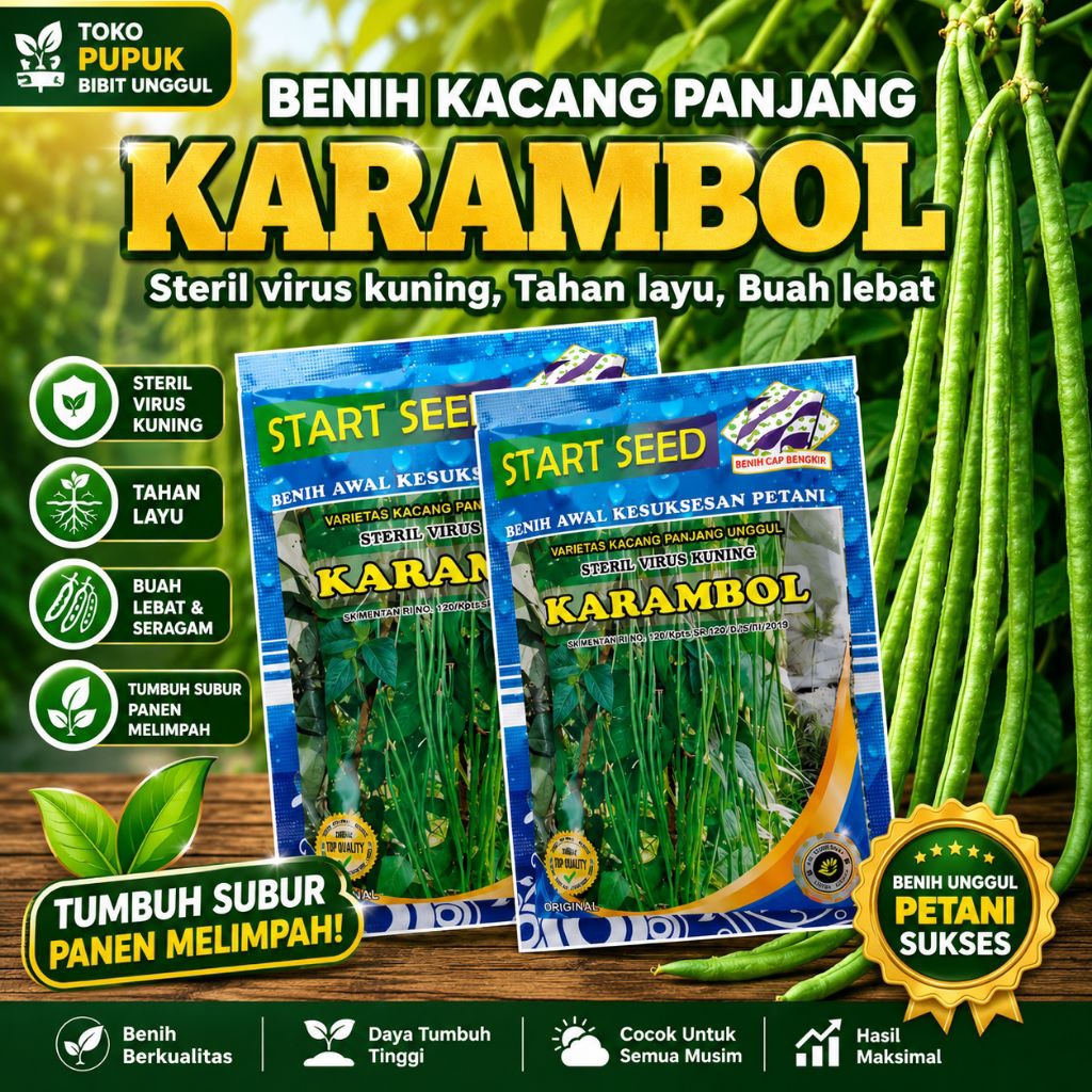 bibit kacang panjang super benih kacang panjang unggul KARAMBOL