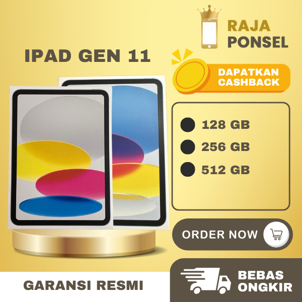 iPad Gen 11 128GB 256GB 512GB Garansi Resmi