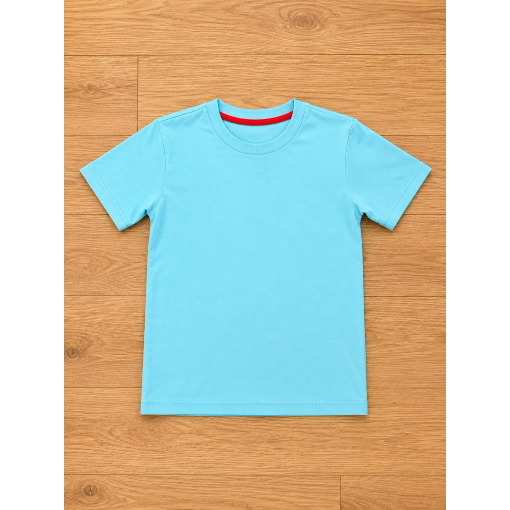 Kaos polos biru tosca kids preloved