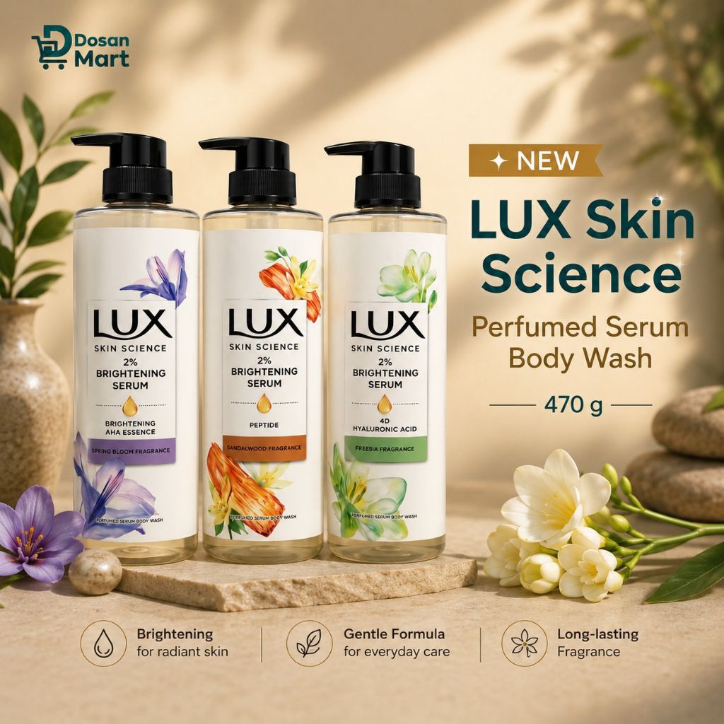 Lux Skin Science Body Wash || Lux Sabun Cair || Kemasan Botol 470 g