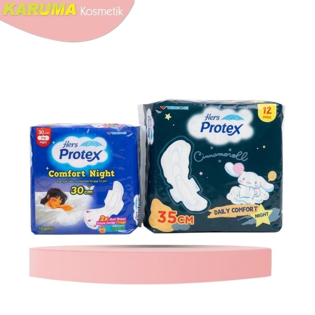 Hers Protex Night Comfort Pembalut Wanita Malam |Nyaman Sepanjang Malam