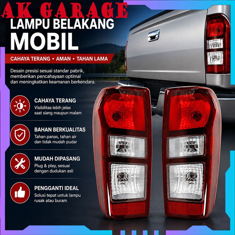 Tail Lamp Isuzu Dmax 2013-2018 Lampu Rem dan Stop Ori Garansi Aksesori Lampu Belakang Mobil