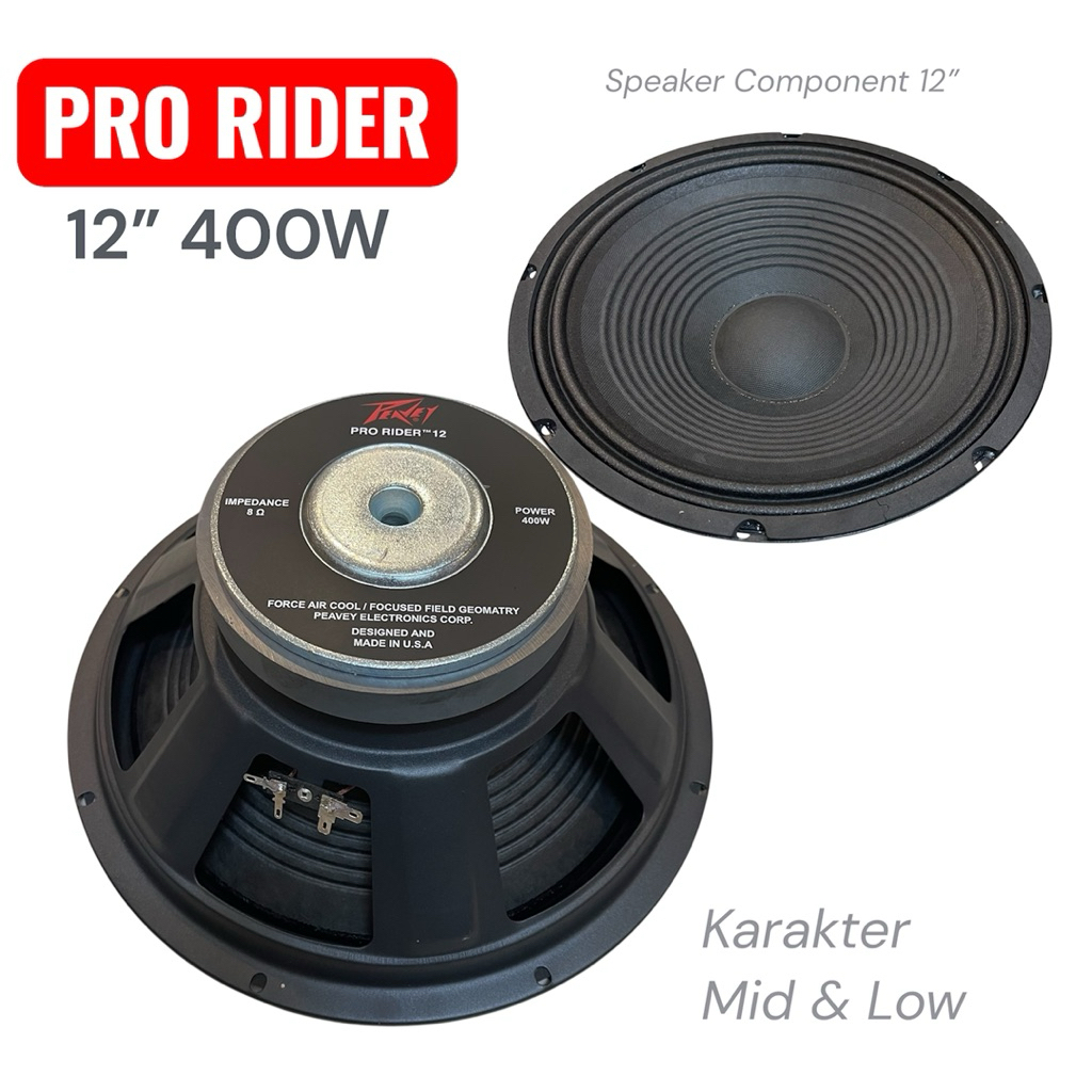 Speaker Komponen 12” 400 Watt Pro Rider Mid & Low