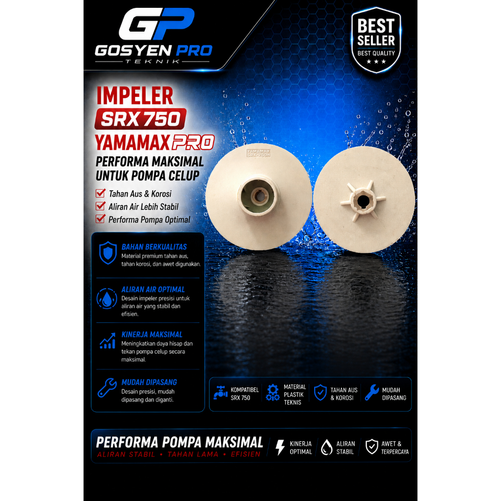 IMPELLER / KIPAS POMPA CELUP SUBMERSIBLE SRX 750 YAMAMAX-PRO