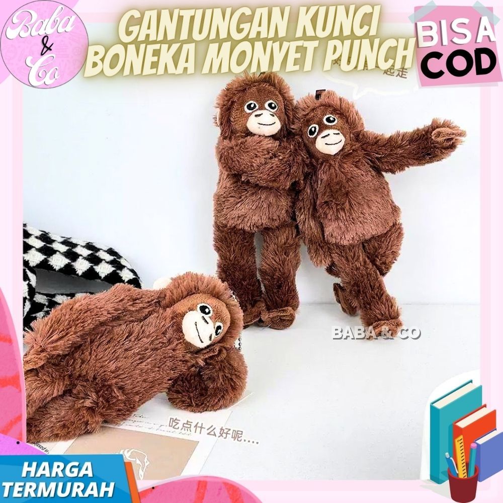 GANTUNGAN KUNCI ORANG UTAN BULU HALUS GANCI BONEKA ORANG UTAN IMUT LUCU MURAH GROSIR GANTUNGAN KUNCI