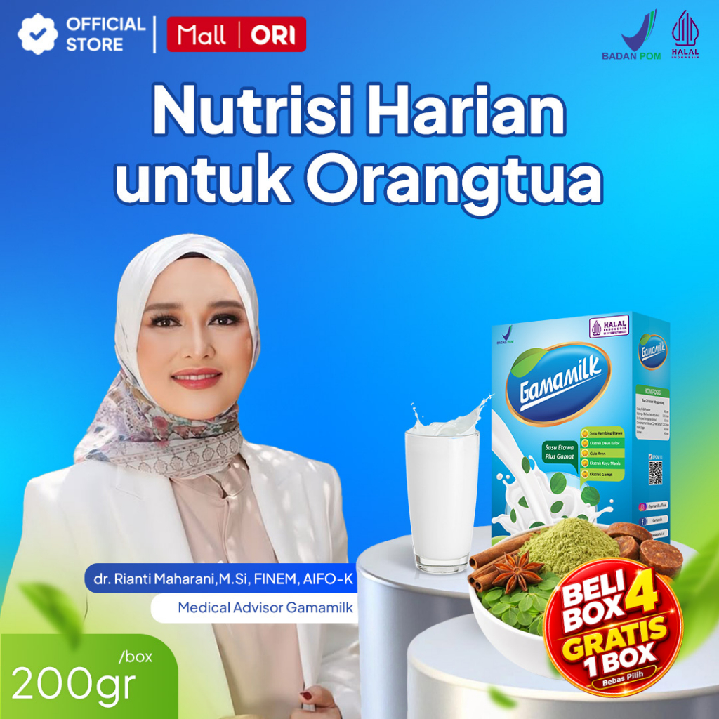 Gamamilk Susu Etawa Plus Gamat – Nutrisi Harian untuk Orangtua