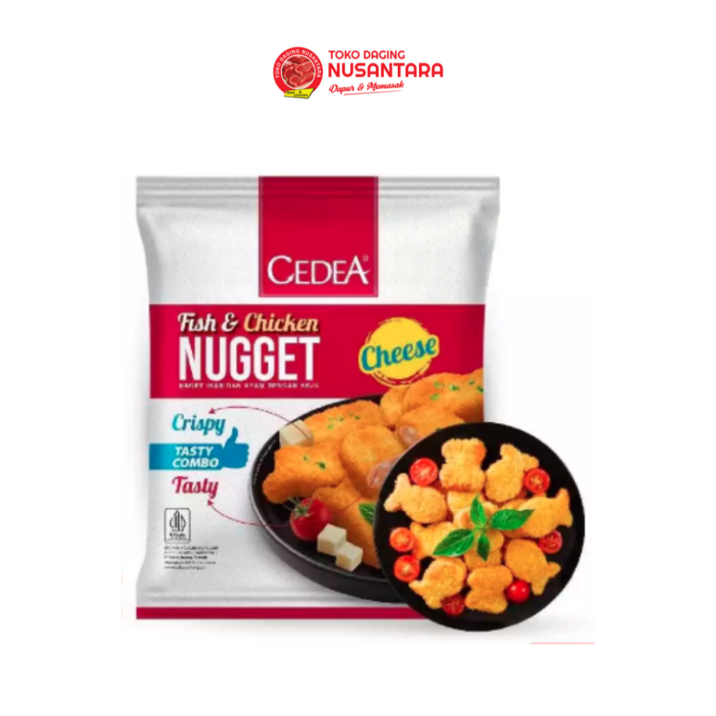 Cedea Fish and Chicken Nugget Cheese 500 Gr Nugget Ikan Ayam Keju Frozen Food Siap Goreng
